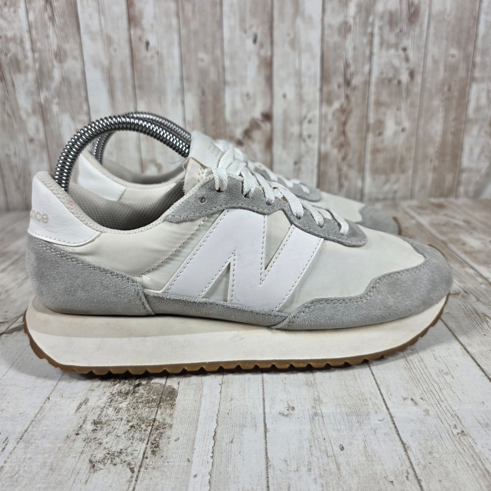 New Balance 237 Womens Sea Salt White Grey Retro Sneakers WS237NN Size 8